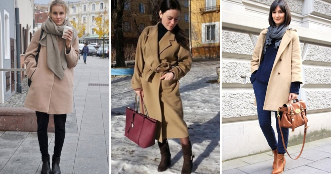 С чем носить бежевое пальто – подборка фото модных образов на любой вкус