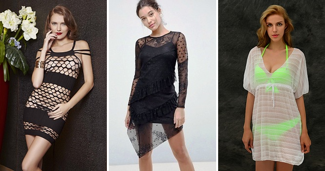 Платье-сетка – модный и смелый предмет одежды для особых случаев