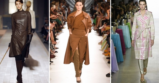 Кожаный плащ – модные цвета и модели этого сезона