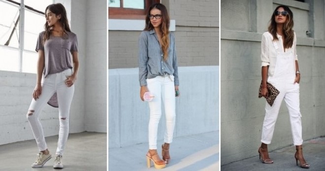С чем носить белые джинсы – идеи для модных городских луков