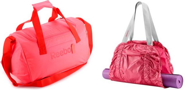 розовая спортивная сумка reebok