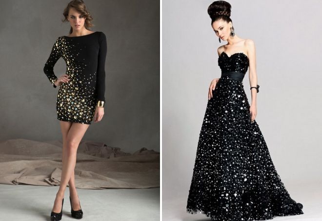 модные вечерние платья черного цвета