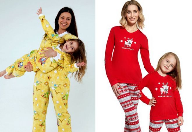 одинаковые пижамы для мамы и дочки