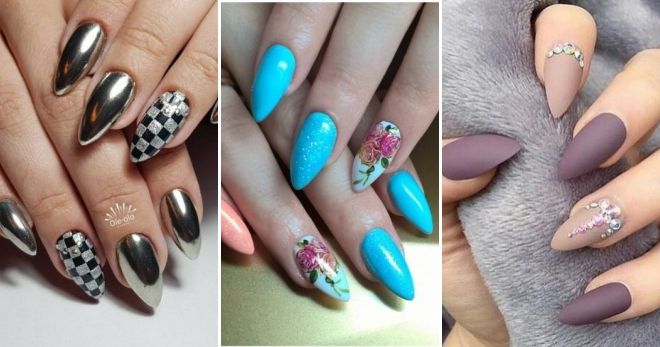 Маникюр 2019 - модные тенденции на острые ногти