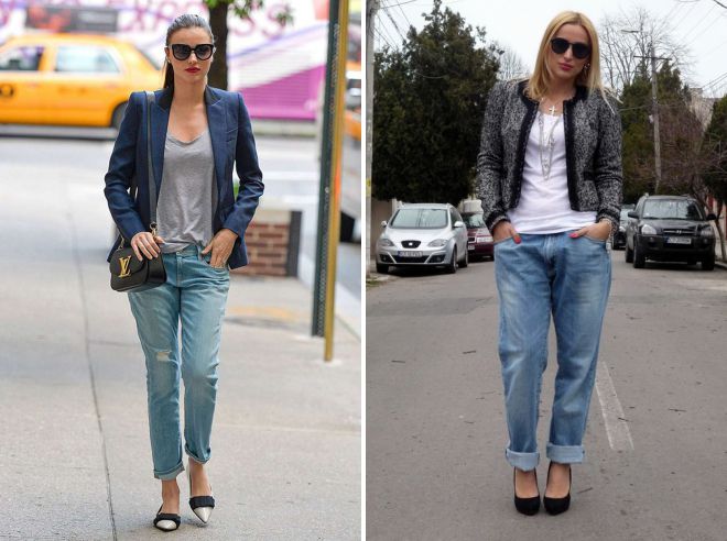 как носить джинсы бойфренды женщинам за 40