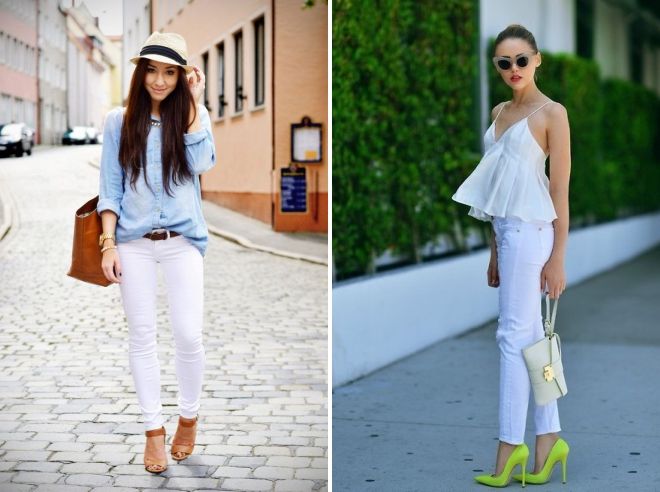 модные белые джинсы 2019