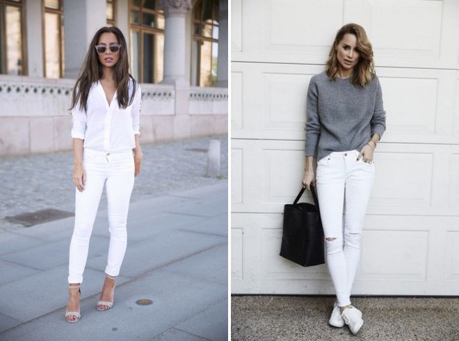 белые джинсы 2019