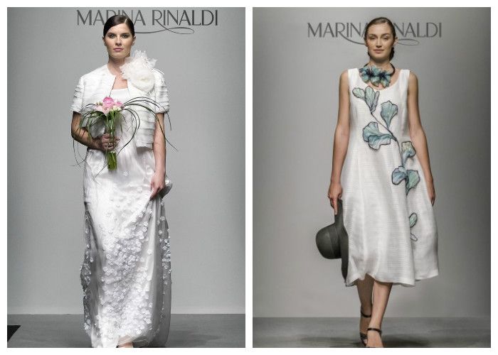Белые свадебные платья для полных девушек: бренд Marina Rinaldi (фото)
