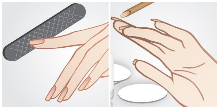 1 этап маникюра: подготовка ногтей к нанесению шеллака