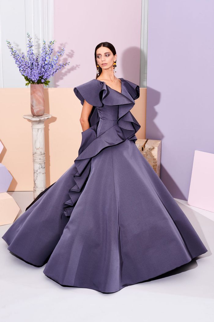 Свадебное фиолетовое платье Christian Siriano
