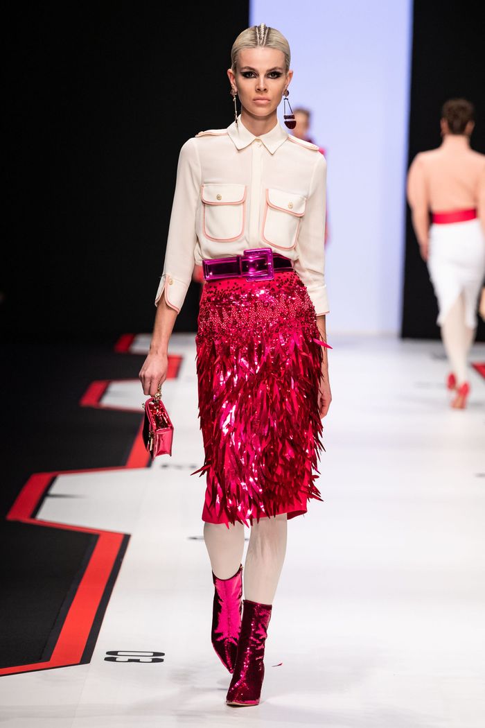 Модная юбка с паетками осень-зима 2019-2020 Elisabetta Franchi