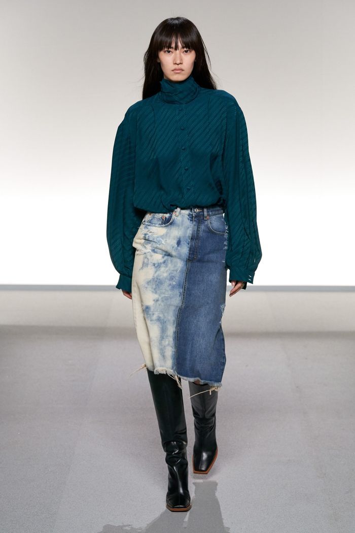 Модная длинная джинсовая юбка 2020 из коллекции Givenchy