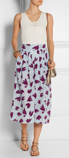 ETRO Printed Silk Crepe de Chine Culottes